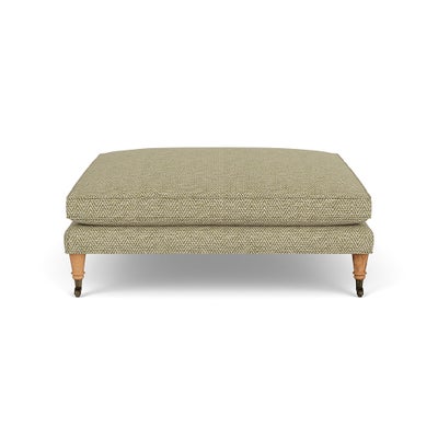 Foot Stool - Apple - Herringbone Weave