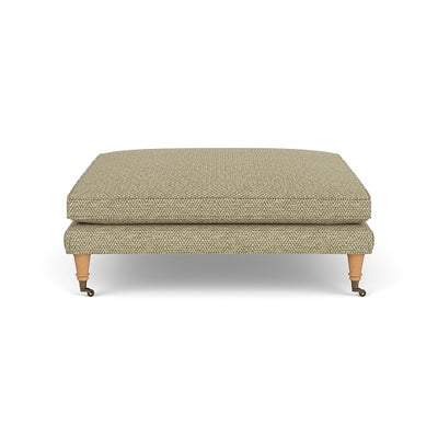 Foot Stool - Apple - Herringbone Weave