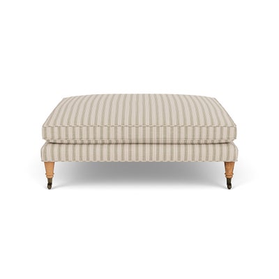 Foot Stool - Sage - Kingham Stripe