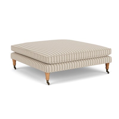 Foot Stool - Sage - Kingham Stripe