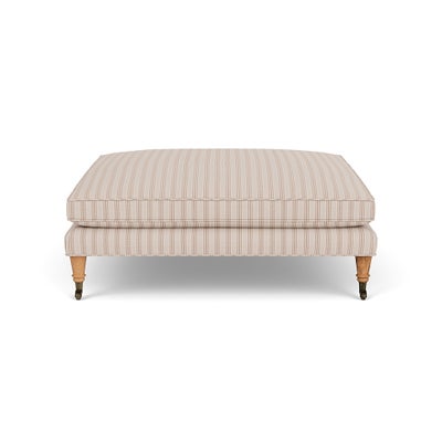 Foot Stool - Flax - Kingham Stripe