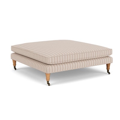 Foot Stool - Flax - Kingham Stripe