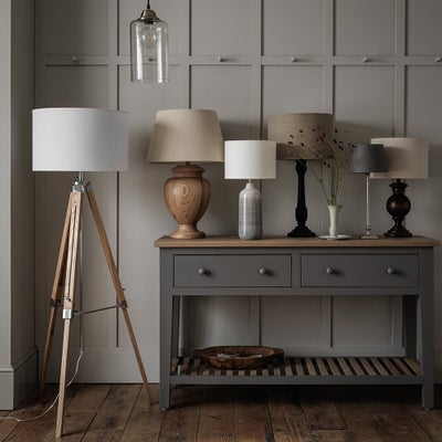 Wilby Ombre Ceramic Table Lamp - Blue and Grey