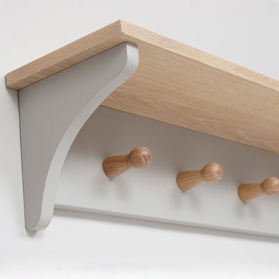 7 Coat Peg Shelf (130cm)