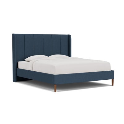 Super King Classic Bedstead - Indigo - House Linen Mix