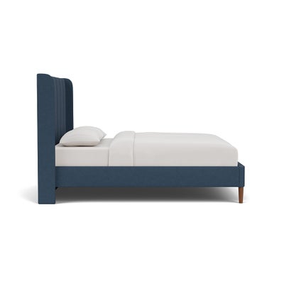 Super King Classic Bedstead - Indigo - House Linen Mix
