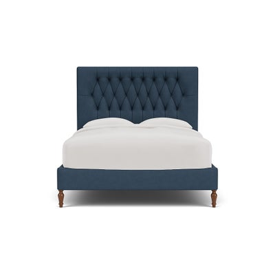 Double Classic Bedstead - Indigo - House Linen Mix