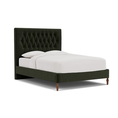 Double Classic Bedstead - Moss - Eco Chenille