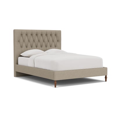 King Size Classic Bedstead - Dove Grey - House Linen Mix