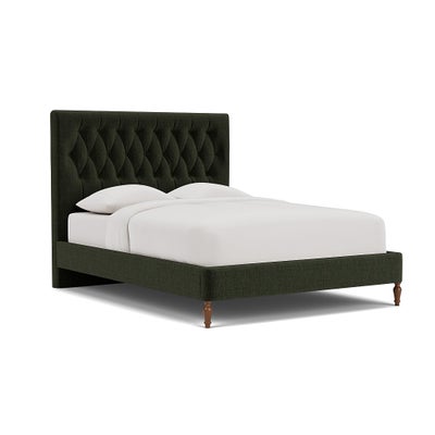 King Size Classic Bedstead - Moss - Eco Chenille
