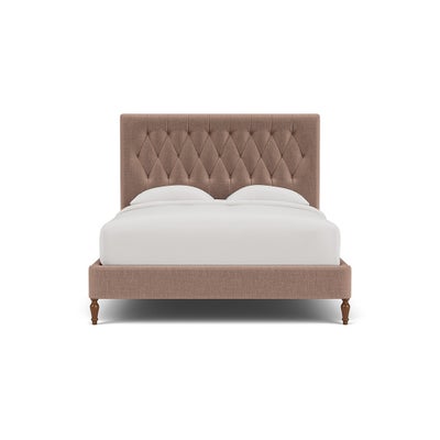King Size Classic Bedstead - Dusky Rose - Eco Chenille