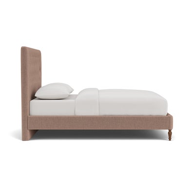 King Size Classic Bedstead - Dusky Rose - Eco Chenille