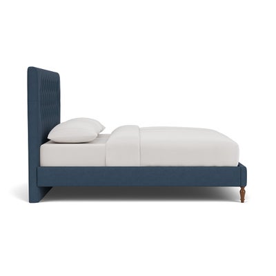Super King Classic Bedstead - Indigo - House Linen Mix
