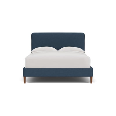 King Size Classic Bedstead - Indigo - House Linen Mix