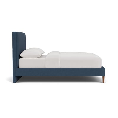 King Size Classic Bedstead - Indigo - House Linen Mix