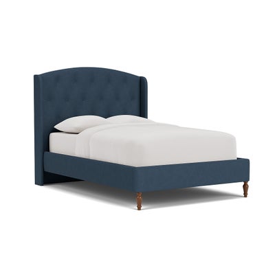 Double Classic Bedstead - Indigo - House Linen Mix