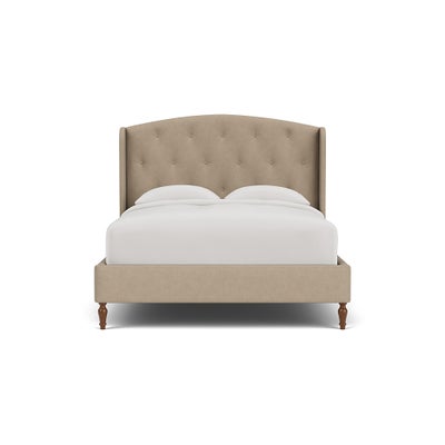 King Size Classic Bedstead - Natural - House Linen Mix