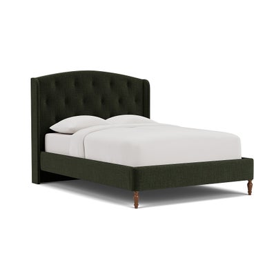 King Size Classic Bedstead - Moss - Eco Chenille
