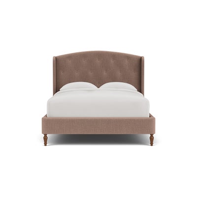 King Size Classic Bedstead - Dusky Rose - Eco Chenille