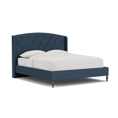 Super King Classic Bedstead - Indigo - House Linen Mix