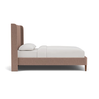 King Size Classic Bedstead - Dusky Rose - Eco Chenille