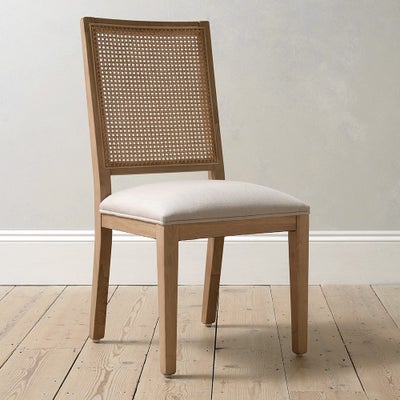 Rattan Back Chair Stone