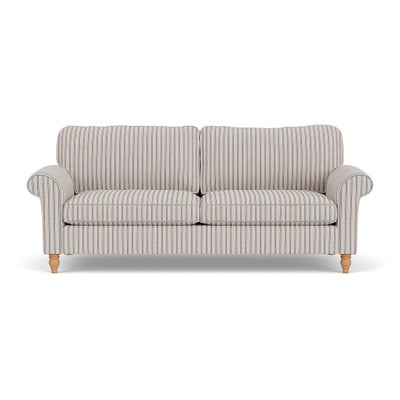 4 Seater Sofa - Indigo - Kingham Stripe
