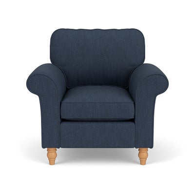 Armchair - Indigo - Luxury Italian Linen