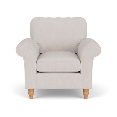 Armchair - Soft White - Luxury Italian Linen