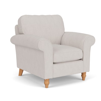 Armchair - Soft White - Luxury Italian Linen