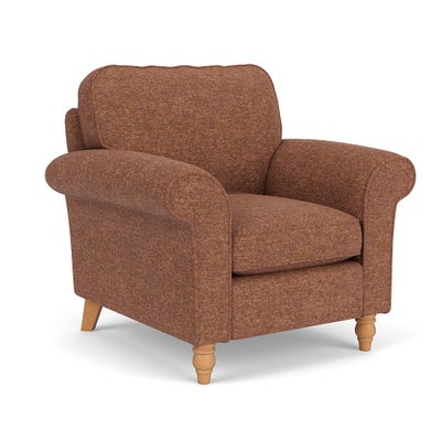 Armchair - Brick Marl - Aquaclean Oxford