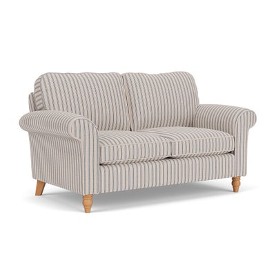 Large 2 Seater Sofa - Indigo - Kingham Stripe