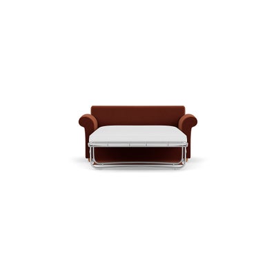 Sofa Bed Large 2 Seater - Brick - Matt Velvet
