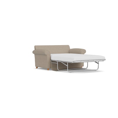 Sofa Bed Large 2 Seater - Natural - Herringbone Weave