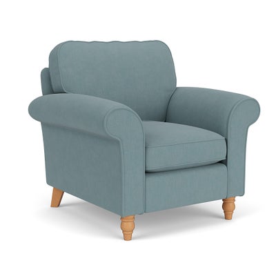 Armchair - Sky blue - House Linen Mix