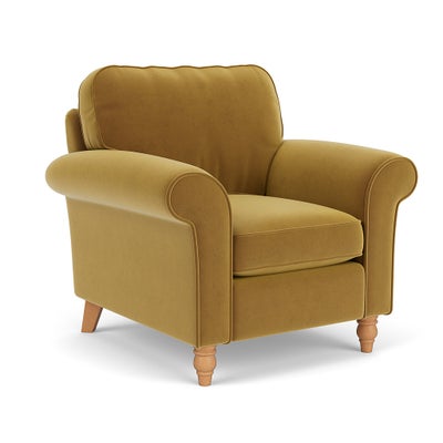 Armchair - Mustard - Matt Velvet
