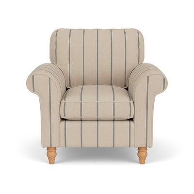 Armchair - Charcoal - Compton Stripe