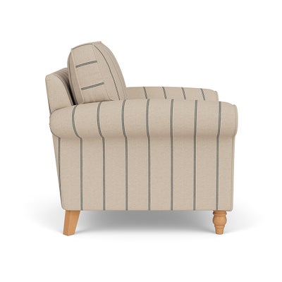 Armchair - Charcoal - Compton Stripe