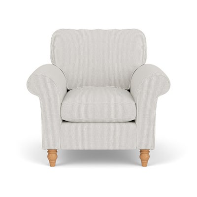 Armchair - Grey - Broadway Stripe