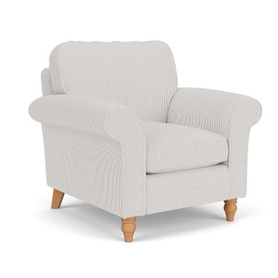 Armchair - Grey - Broadway Stripe