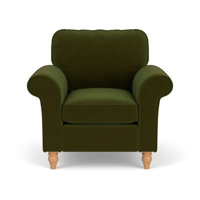 Armchair - Forest Green - Matt Velvet