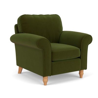 Armchair - Forest Green - Matt Velvet