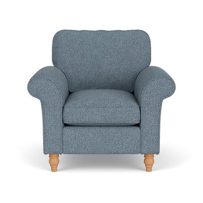 Armchair - Mid Blue - Aquaclean Oxford