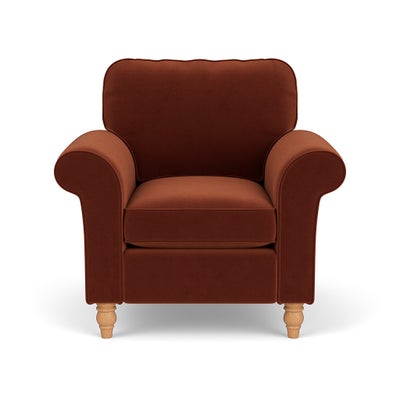 Armchair - Brick - Matt Velvet