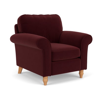 Armchair - Dark Rosehip - Matt Velvet