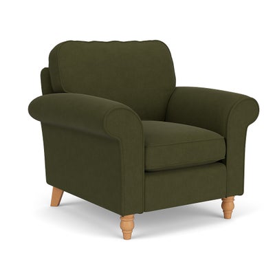 Armchair - Forest Green - House Linen Mix