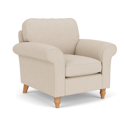 Armchair - Lily White - House Linen Mix