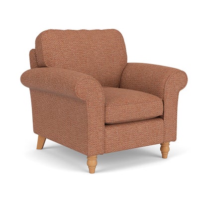Armchair - Brick - Herringbone Weave