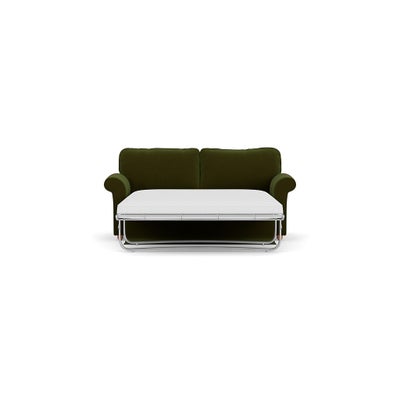 Sofa Bed 3 Seater - Forest Green - Matt Velvet