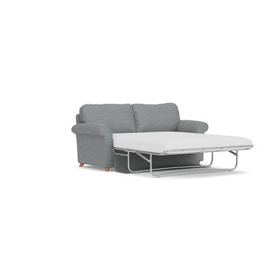 Sofa Bed 3 Seater - Navy - Herringbone Weave